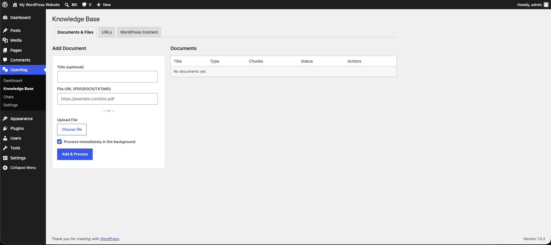 Knowledge Base — URLs